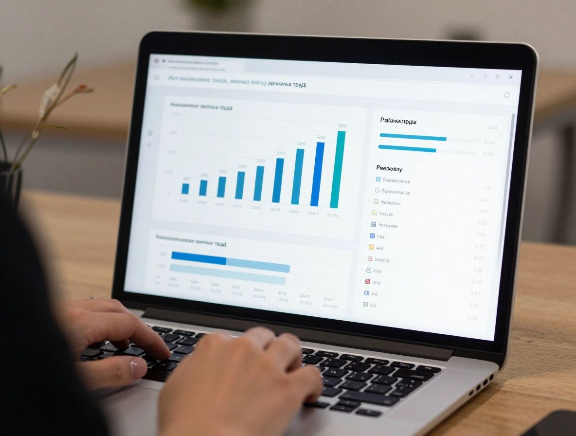 Аналитический дэшборд с графиками рынка труда в AI на фоне панорамы Сан-Франциско