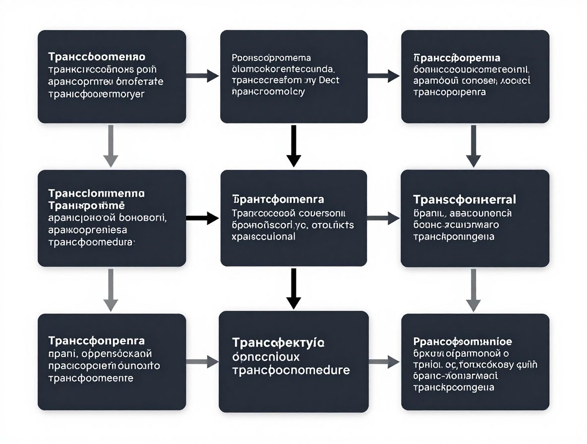 Схема архитектуры большой языковой модели с блоками трансформера на тёмном фоне
